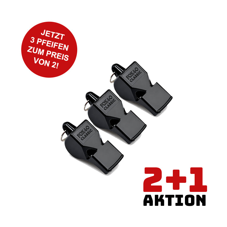 Fox 40 Schiedsrichterpfeife 2+1 AKTION